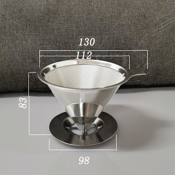 Kaffe filter kop 300 mesh, rustfrit stål mesh filter kop (S)