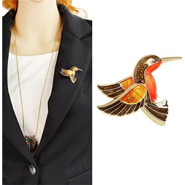 Kristall Fancy Brosch Smycken för Kvinnor Kläder Broscher Accessoarer (Retro Fågel)