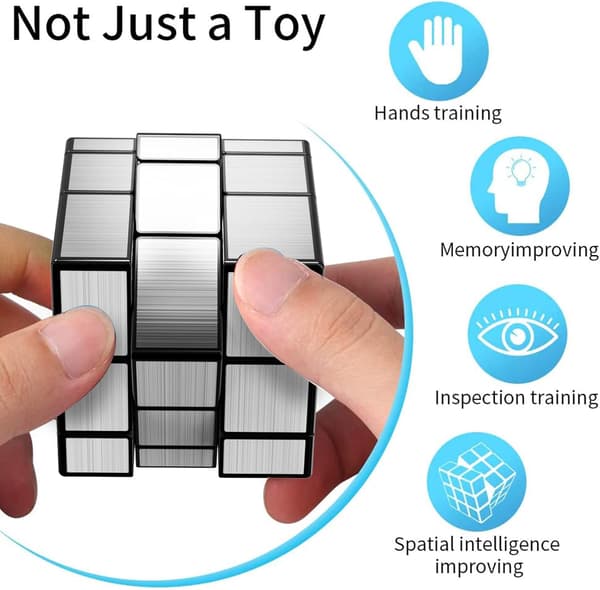 Peili Magic Cube Hopea Musta Pohja Palapeli Aivoriihi Nopeus ​​C