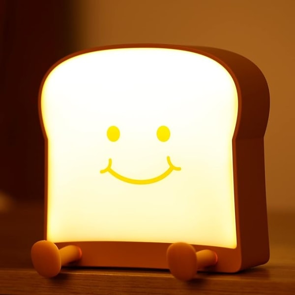 (Lekfull) Nattlampa för barn - Bärbar brödlampa Nattlampa