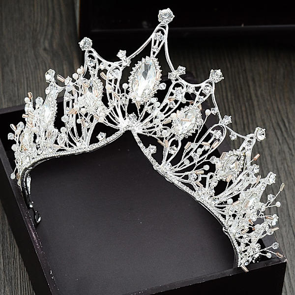 Krone Tiara, Krystal Rhinestone til Prinsesse Brude, Halloween Jul, Gudinde, Qu B