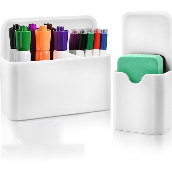 2 stk magnetiske penneholdere, markørholder, pennepotte, whiteboard