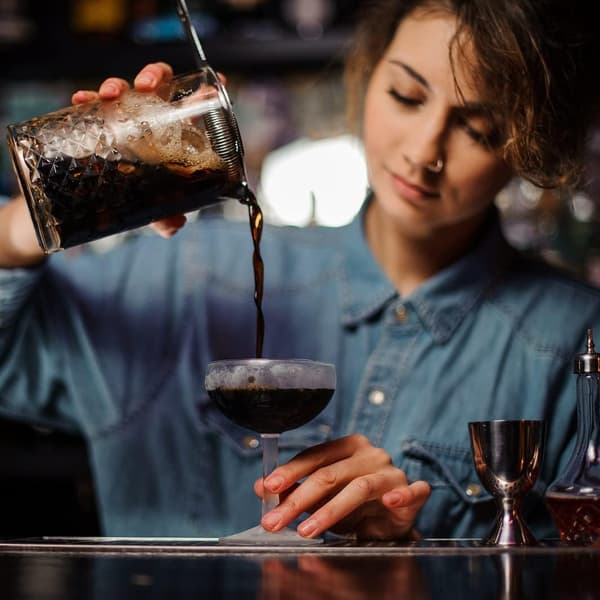 2 stk. rustfritt stål bar sil Hawthorn cocktail sil Prof