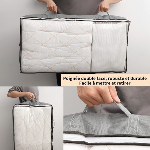 3 stk. opbevaringsposer under sengen, 75L stor kapacitet opbevaring af non-woven