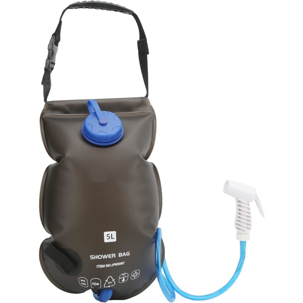 5L Camping Dusjpose, Bærbar Mat Grade TPU Drikkevannsbeholder