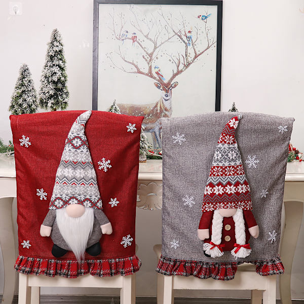 2 stycken julstolsöverdrag, storlek 8 H