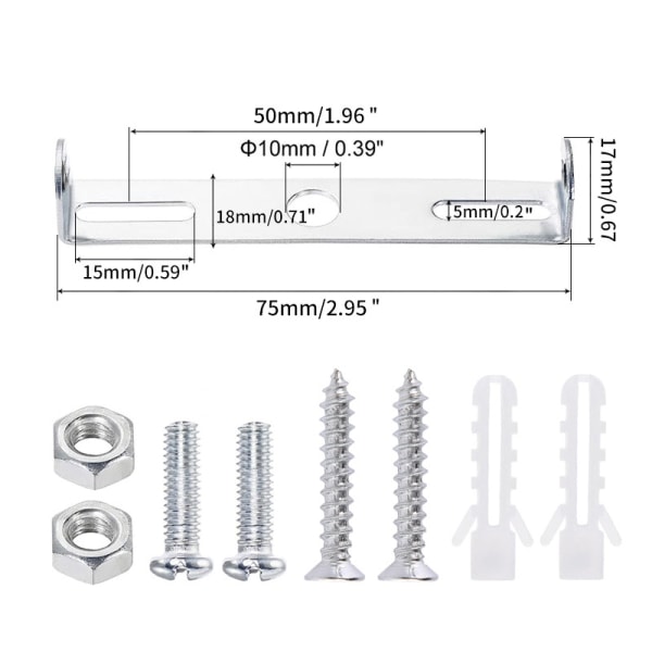 Chandelier Fixing Plate Accessories Chandelier Holder Hanging Plate for Home Office Ceiling Light 75MM with Screws，