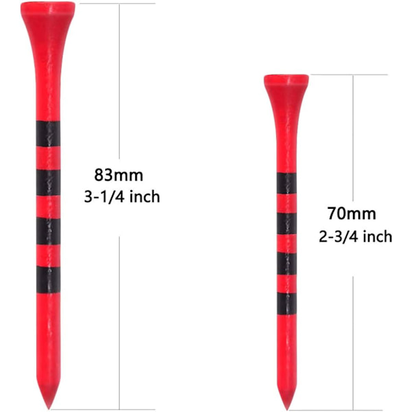 Golf Tee Pakke med 100 70mm