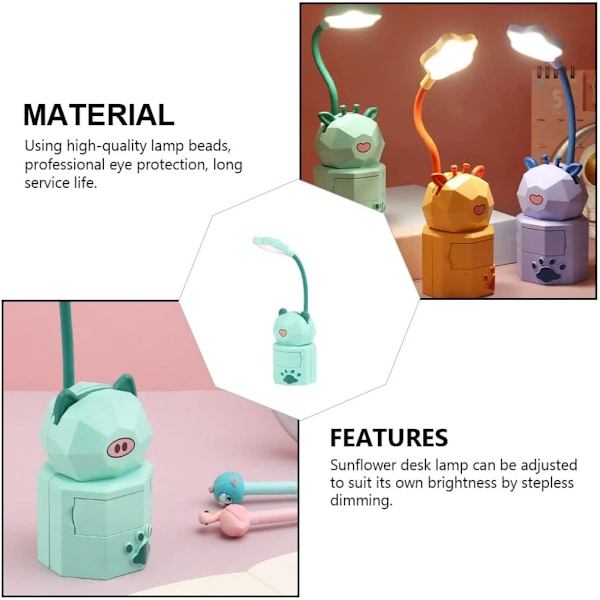 1 stk USB Natlampe til Børn Genopladelig Skrivebordslampe Bordnatlampe Børnenatlampe LED Natlampe Miniature S
