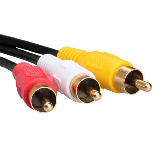 Kabel (5 FT) 2RCA han til 3RCA han stereo lydkabel, komposit