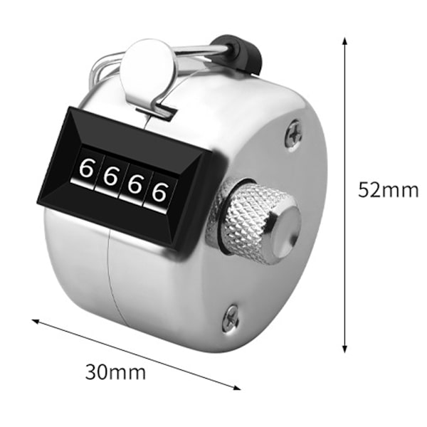(Fuldmetalversion (uden base)) To-tællers håndholdt tæller 4