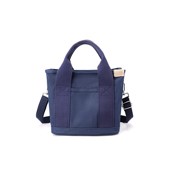 (Blå) 1 st handväska med dragkedja handväska dam canvas messenger bag axelväska axelväska ho