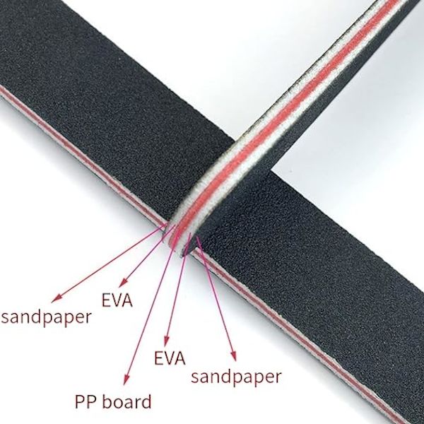 Neglefile, 36 stk. Professionelle neglefile 180/240 dobbeltsidede