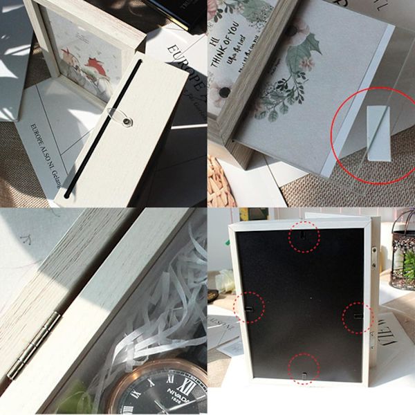 3D syvä valokuvakehys kuivatuilla kukilla 18x28CM syvä kehys Ob:lla