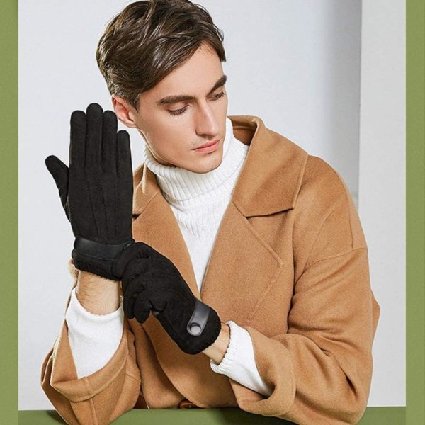 Winter Warm Touch Screen Gloves for Men Women Thermal Suede Flee