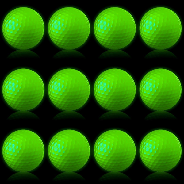 Selvlysende golfbolde til natsport Fluorescerende selvlysende golfbolde