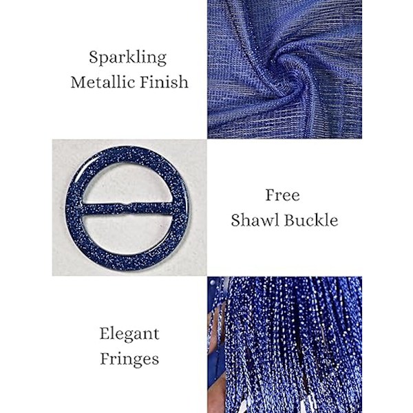 Ohut huivi, joka sopii juhliin (Blue)