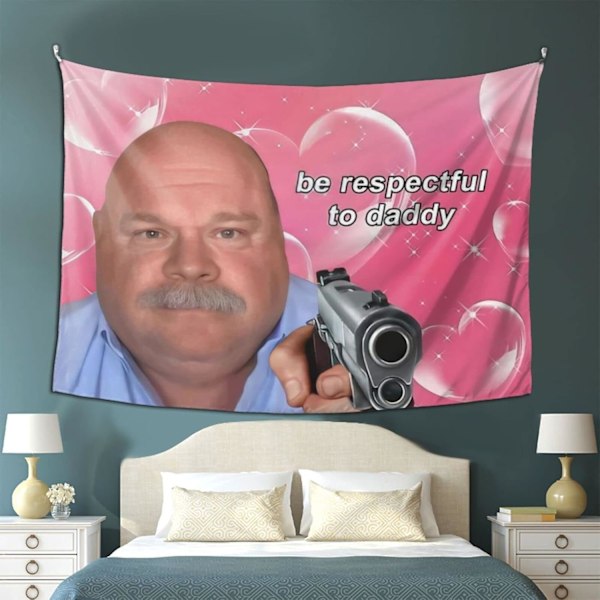 Daddy Winkle Bertram Vær Respektfull for Daddy Wow morsom Tapestry Art Veggteppe Tapestry f