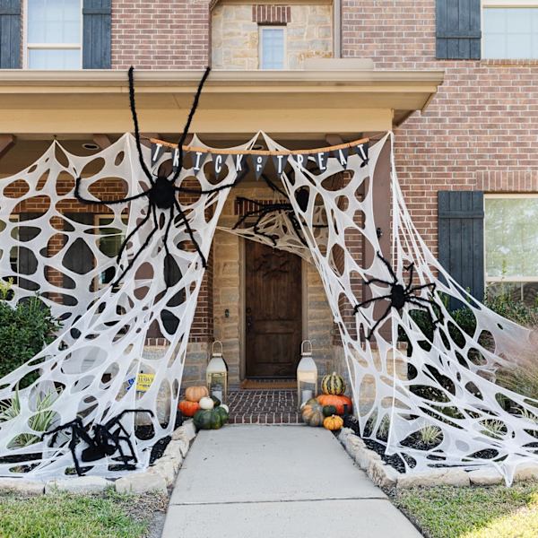 Hämähäkinseitti ulkoilma Halloween-koriste, suuri määrä joustava