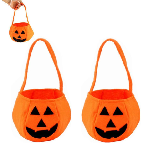 8 stk Halloween godteposer, gresskarpose, Trick Or Treat-pose, oppbevaringspose for barn, perfekt for godterijakt