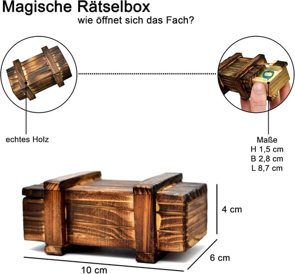 Förvara HD Magic Puzzle Box - Tricky Puzzle Box - Träbox - Pryl