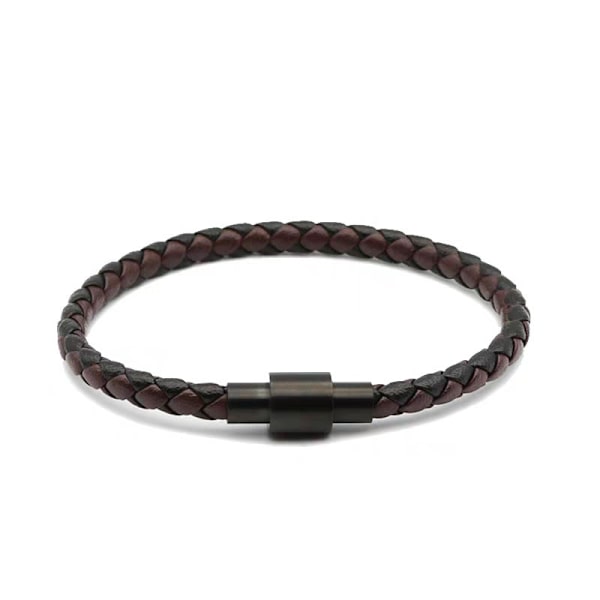 Flätat läderarmband W
