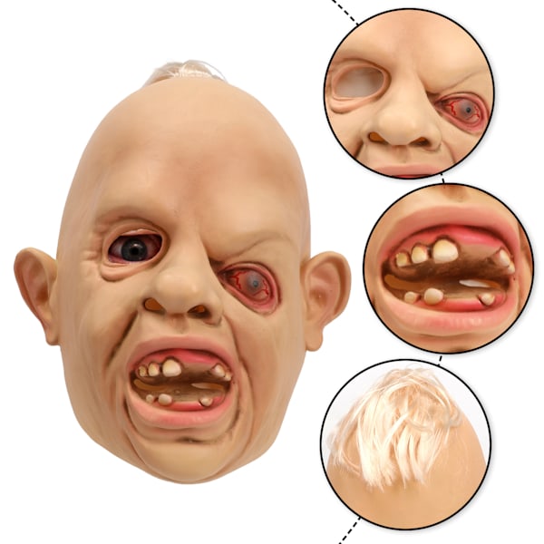 Skelögd monster latexmask Deluxe Goonies Halloween Maskeraddräkt