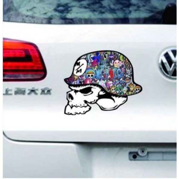2 stk. Bilsticker, motorcykel, graffiti, kranium, spøgelse, klo