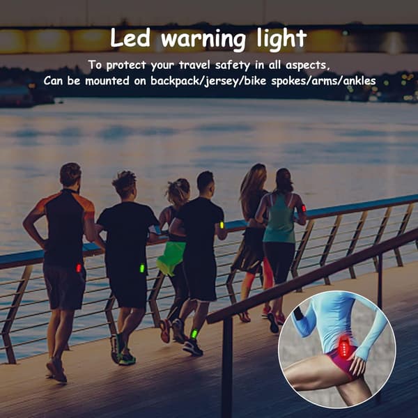 4-pack säkerhetsljus, clip-on stroboskopljus/löpljus för