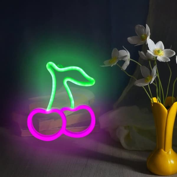 Neonljus, för sovrumsneonskyltar, LED-neonskylt väggfrukt Neo