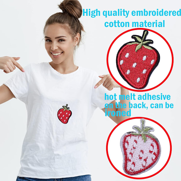 60 stk. assorterede styles broderede patches sy på stryg på patches til tøj kjole bukser hatte jeans