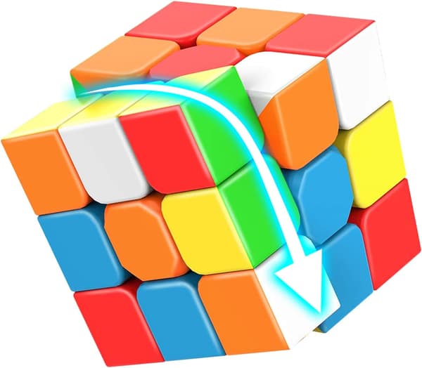 Sæt med 4 magiske terninger - Inkluderer 3x3, 2x2 terning, pyramide terning - Glat puslespil terning samling til K