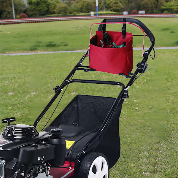 RED-Græsslåmaskine Organizer Push Bag Mower Have Organizer Opbevaring Lomme Haveværktøj Pung Tilbehør til O