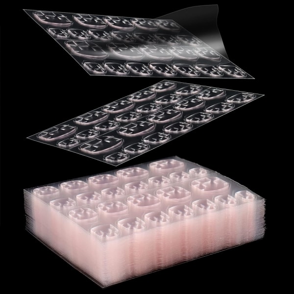 840pcs (35 Sheets) Adhesive Tabs Pink Ultrathin Waterproof Breathable Glue