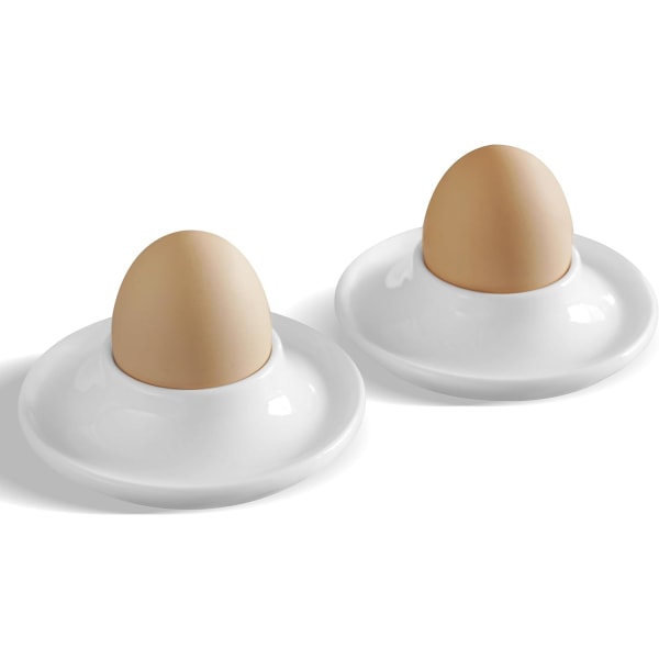 Keramisk ägghållare set med 2 stycken porslinshållare