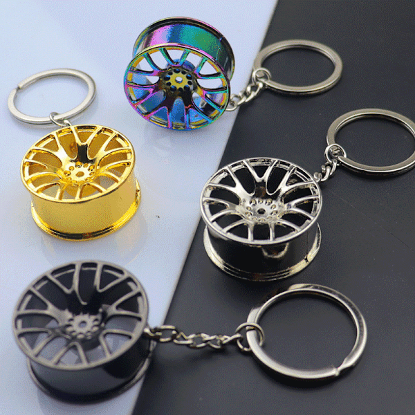 Hjulnav Nøkkelring 4 stk Dekk Styling Bil Nøkkelring Manns Nøkkelring Bil Nøkkelring (37mm) P