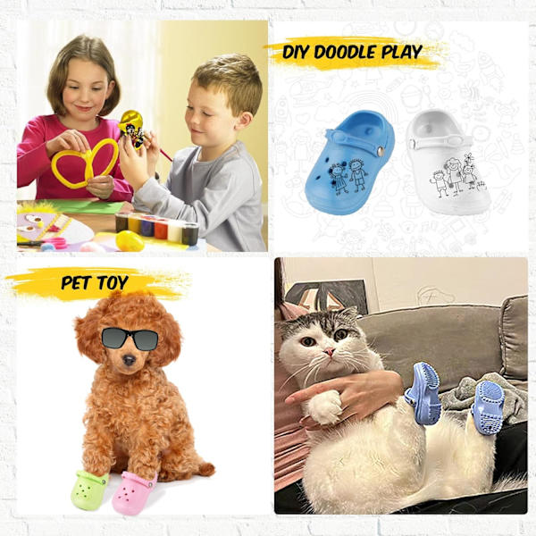 Mini Charms, 6-pakning, morsomme skosjarm, mini søte små Crocs S