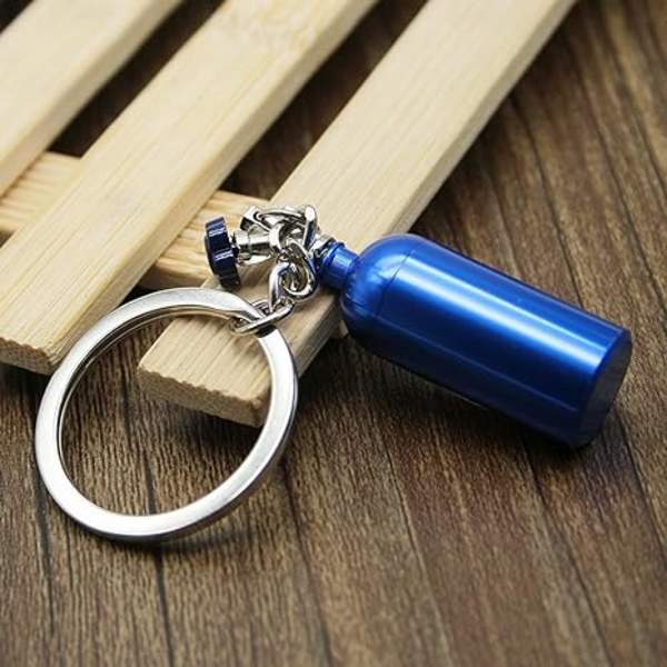 Mini N2O Flaske Nøglering Nos Gas Bil Nøglering Nøglekæde Ringe, Mode Pilleboks Opbevaring Turbo Nøglering Nøglehold U