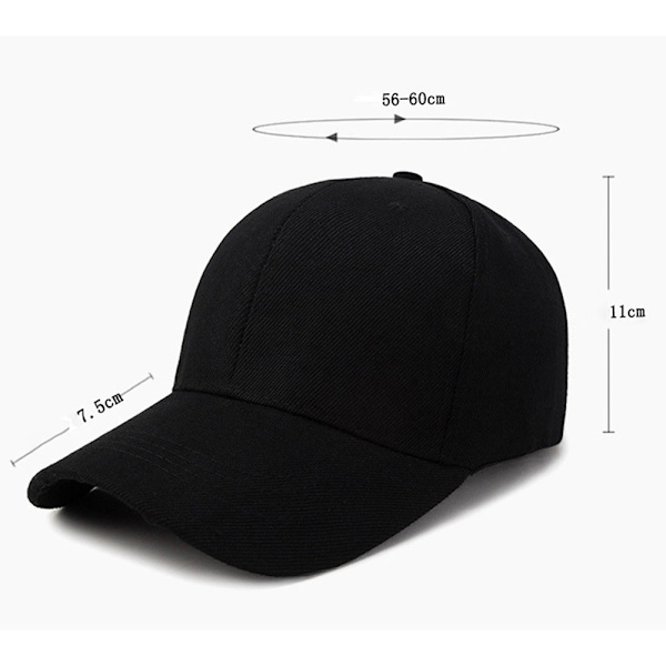 Puuvillainen baseball-lippis Black