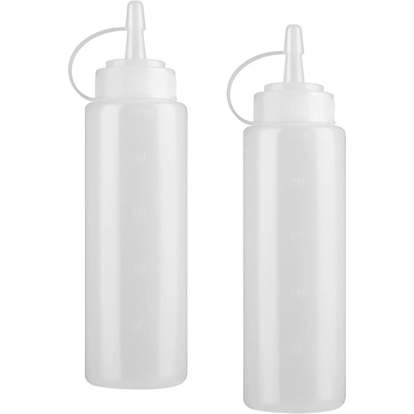 Krydderflaske, 2 stk 8oz Klemflasker Plastflasker wi