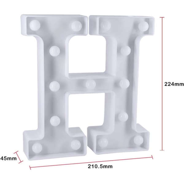 (H)Loistavat Kirjaimet Loistava Aakkoslamppu LED-Kirjainvalot G