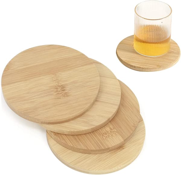 Bambusbrikker, Bambusbrikker, 4 stk Runde Bambusbrikker