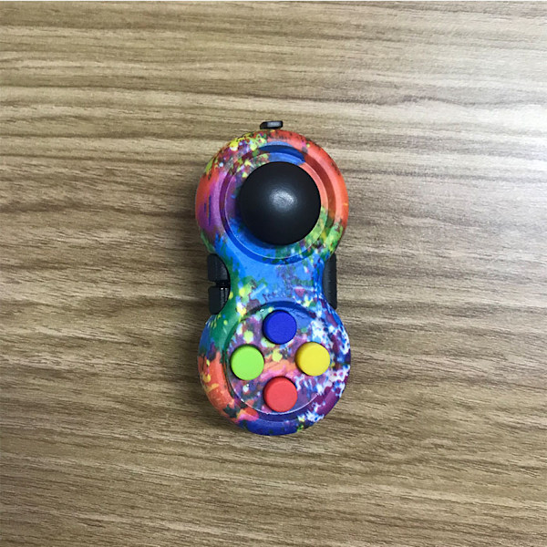(Graffiti + Regnbue) 8 Funksjoner Fidget Toy Cube Controller Stress P
