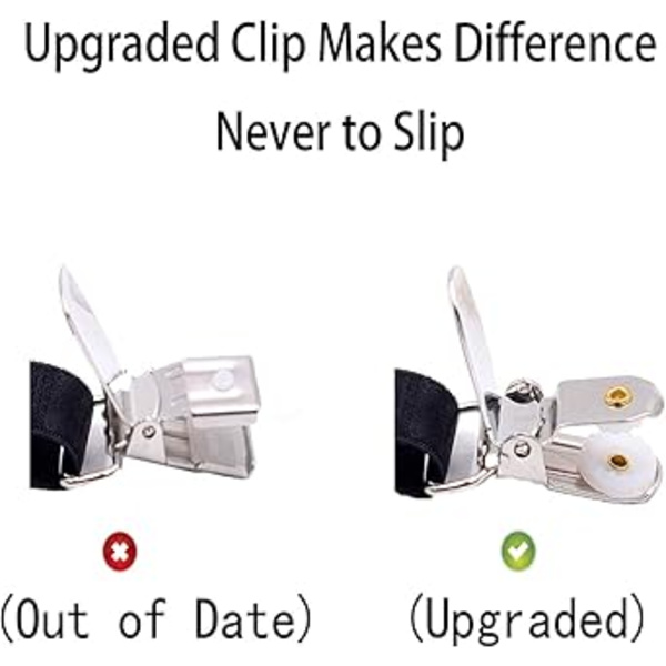 Skjorteholdere, Skjorteholdere, Bælte til Mænd, Skjorteholdere med Anti-Slip Heavy Duty Clips