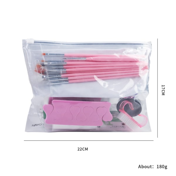 Nail Art Kit, 31 deler Nail Art Kit, med 15 børster, 5 Dottin