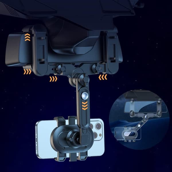 Telefonholder for bakspeil, justerbar navigatorholder