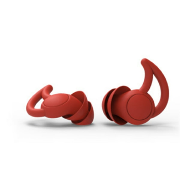 2 delar (röd) Ultrabekväma brusreducerande öronproppar för Slee