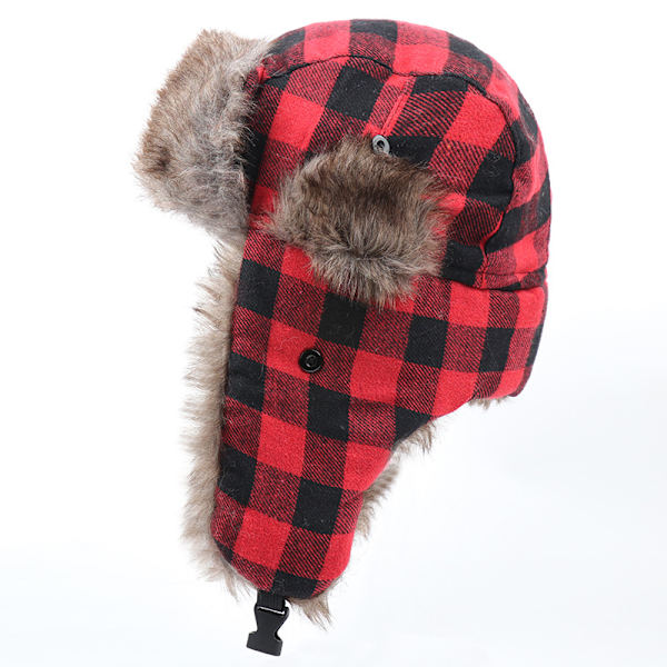 Unisex Mænd Kvinder Russisk Hat Trapper Bomber Varm Øreklapper Vinter Ski Hat C