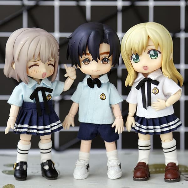 ob11 Dockkläder Uniform Skoluniform Set för GSC Molly 1/12 BJD Dockkläder Dock Acc