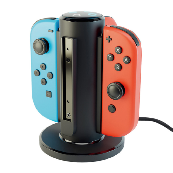 Joy-Con Quad-Charger -yhteensopiva Nintendo Switchille - musta, jatkuu